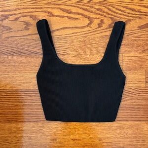Aritzia Babaton Sculpt Knit Squareneck Cropped Tank